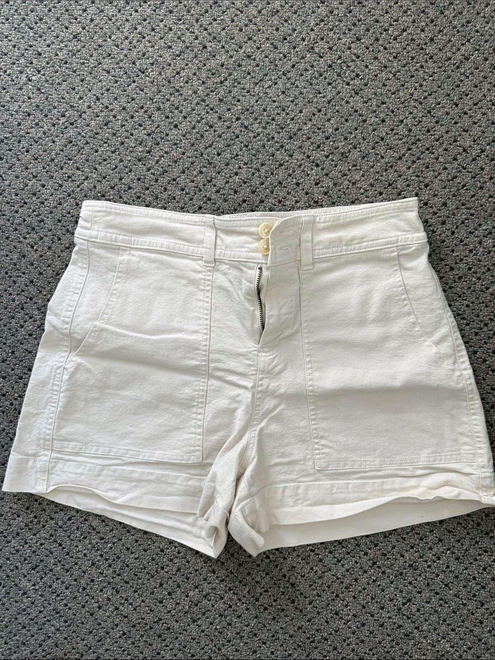 a new day White High-Rise Utility Shorts